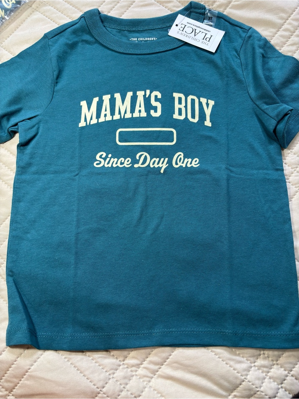 Children's Place 3T Teal "Mama's Boy" Graphic Tee
